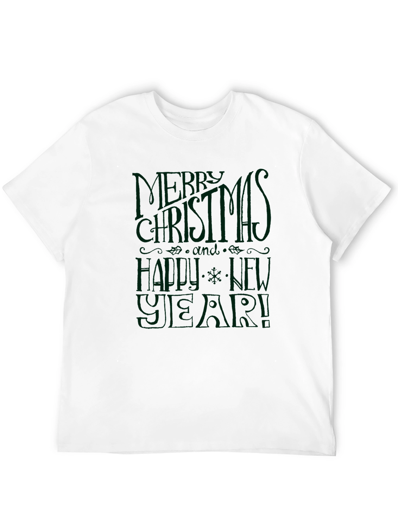 Festive Merry Christmas & Happy New Year Graphic Tee