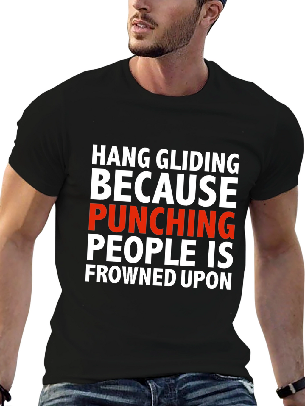 Hang Gliding Funny Graphic T-Shirt