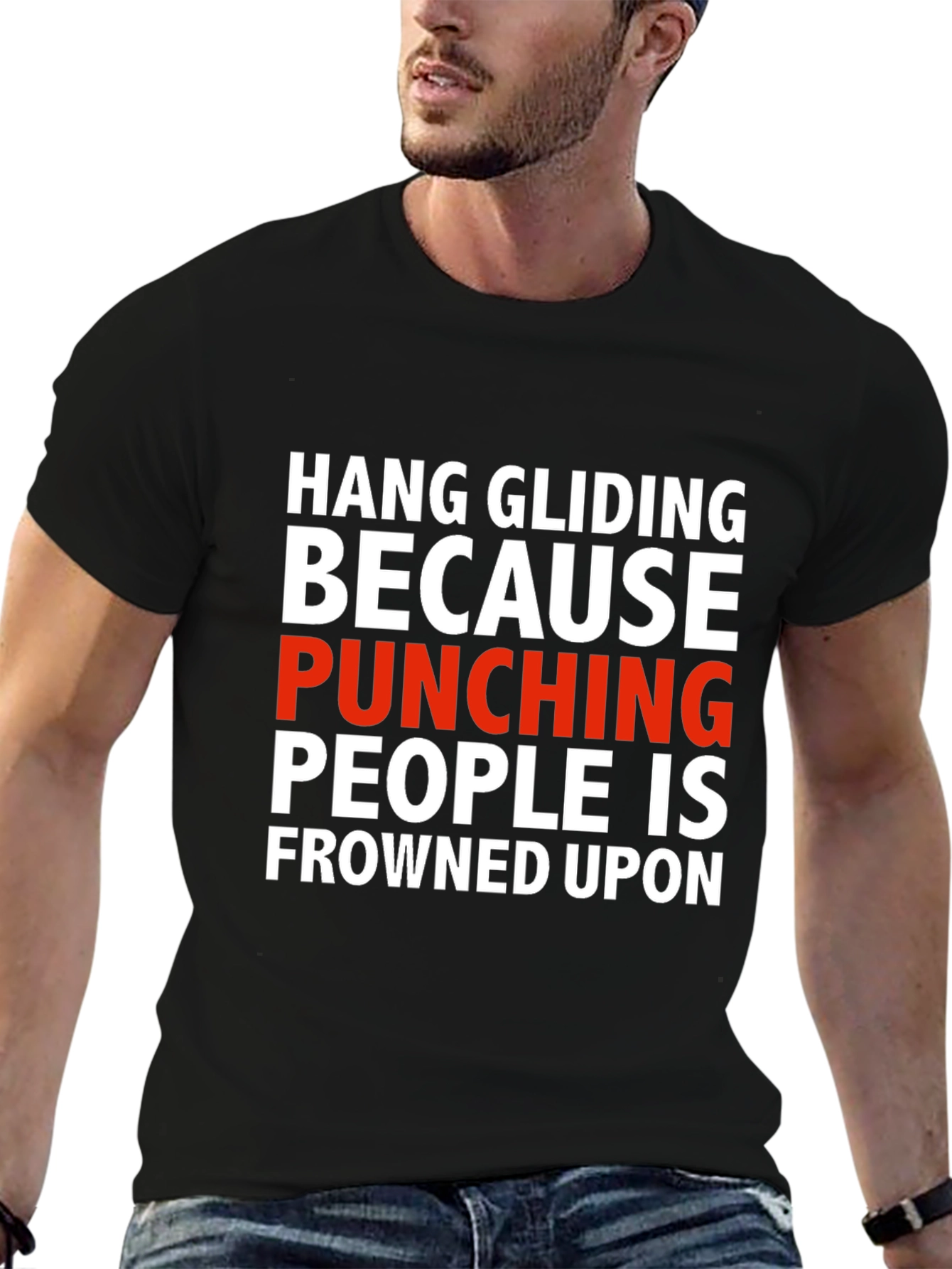 Hang Gliding Funny Graphic T-Shirt