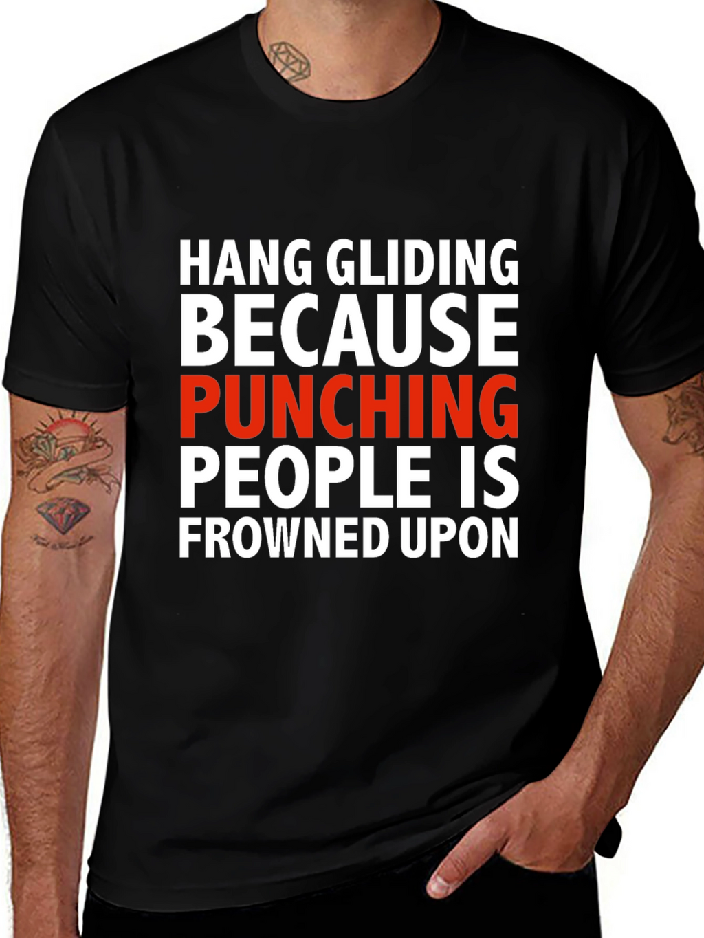 Hang Gliding Funny Graphic T-Shirt