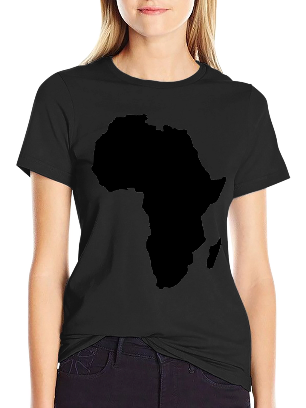 Africa Map Black Graphic T-Shirt