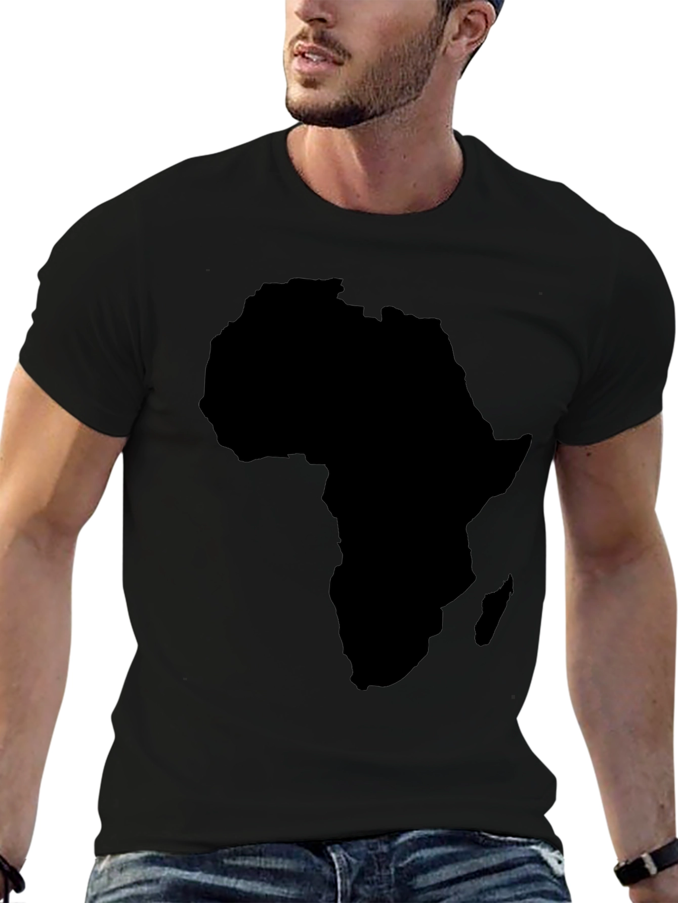 Africa Map Black Graphic T-Shirt