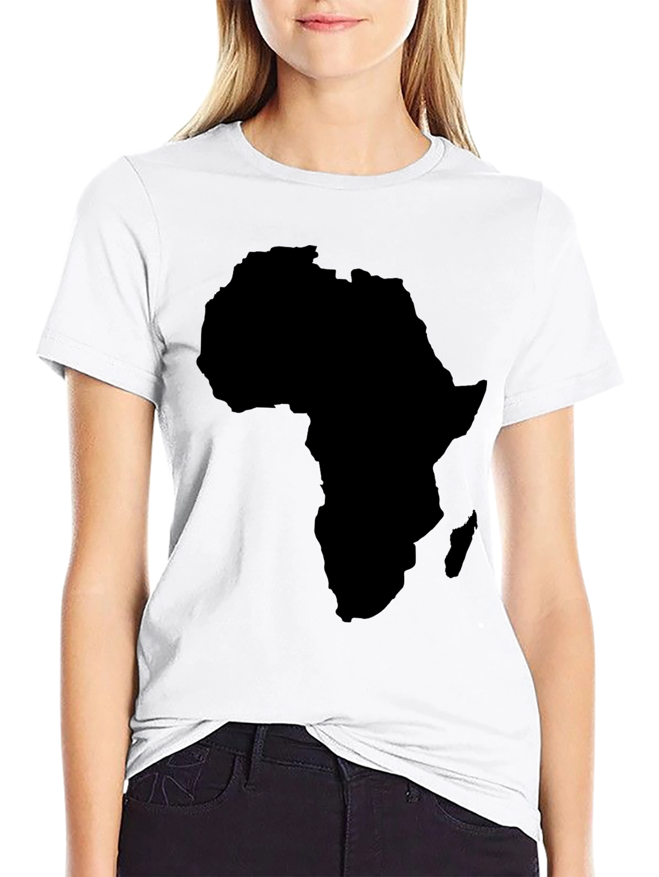 Africa Map Black Graphic T-Shirt