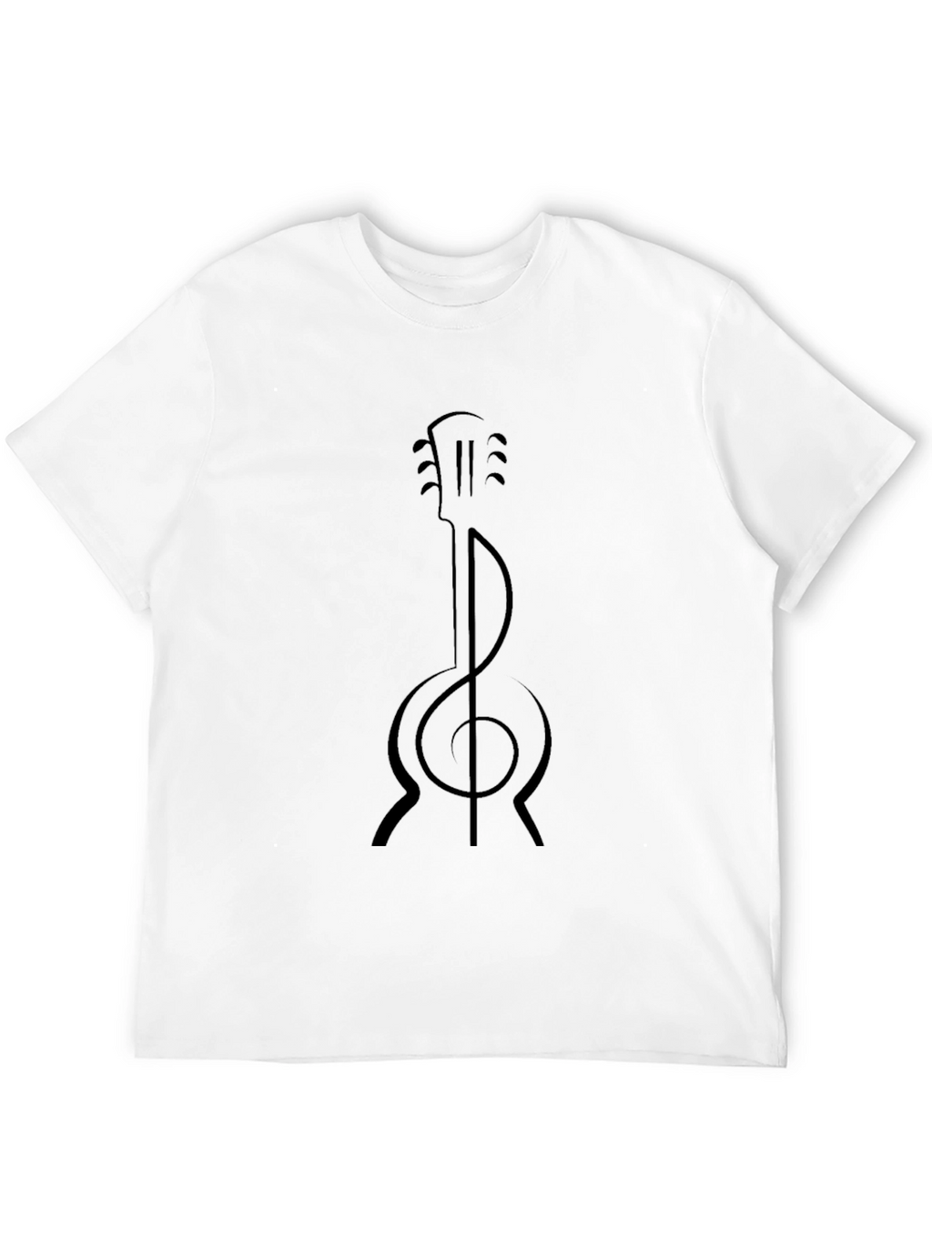 Guitar Clef Graphic Tee - Music Lover Shirt