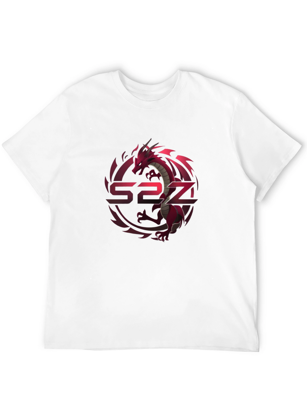Red Dragon Graphic Print Black T-Shirt