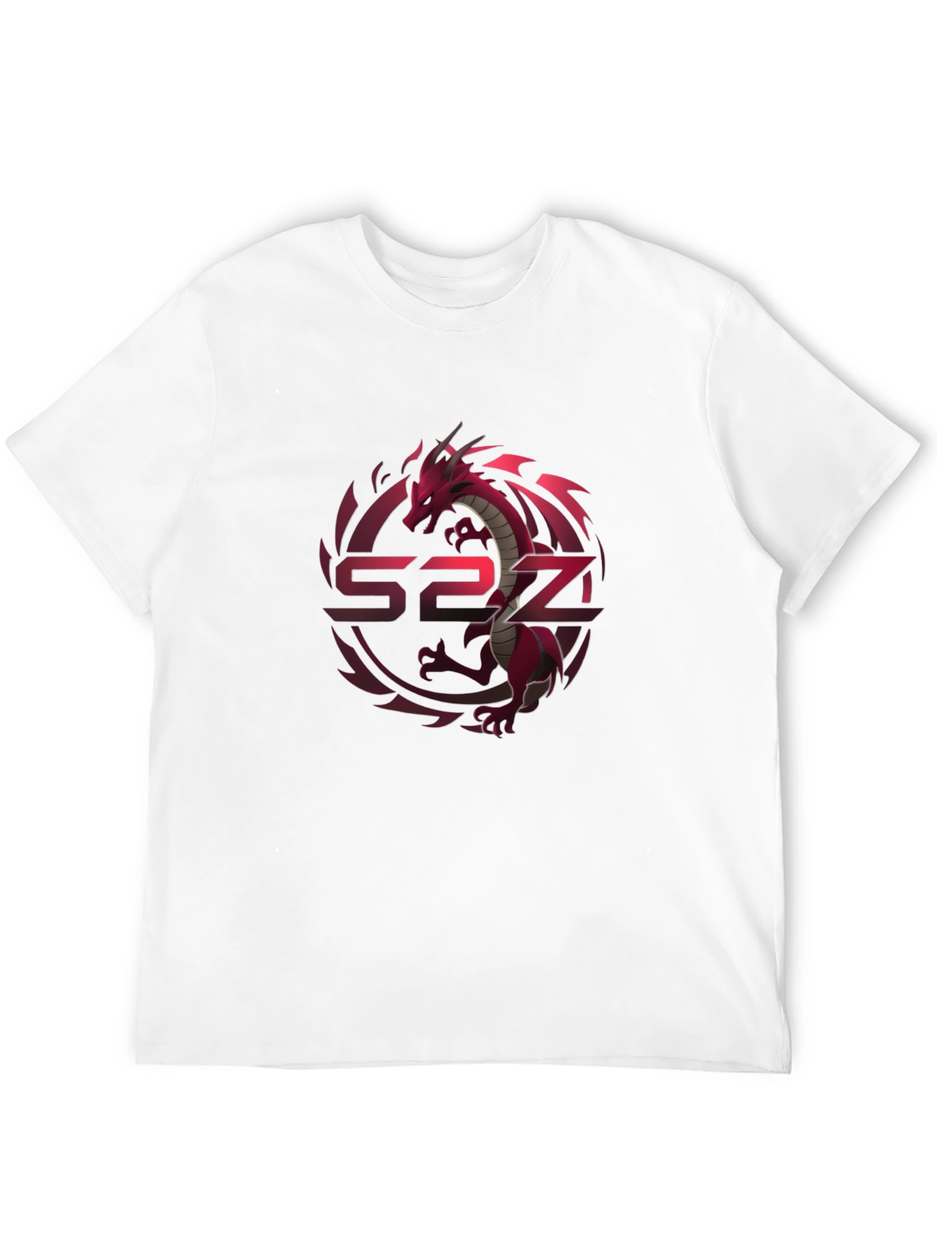 Red Dragon Graphic Print Black T-Shirt