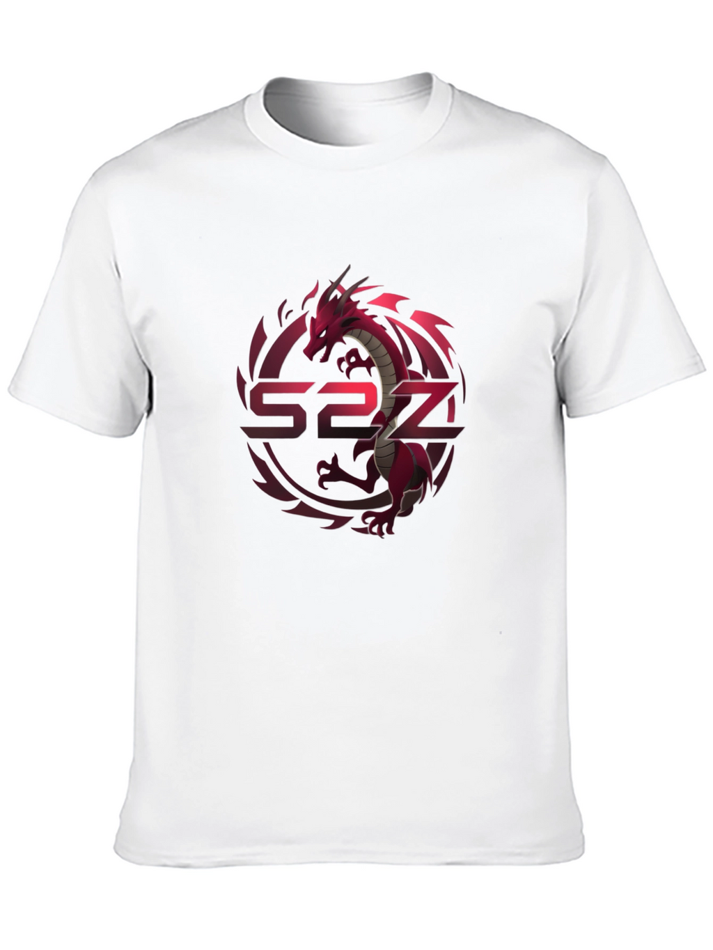 Red Dragon Graphic Print Black T-Shirt