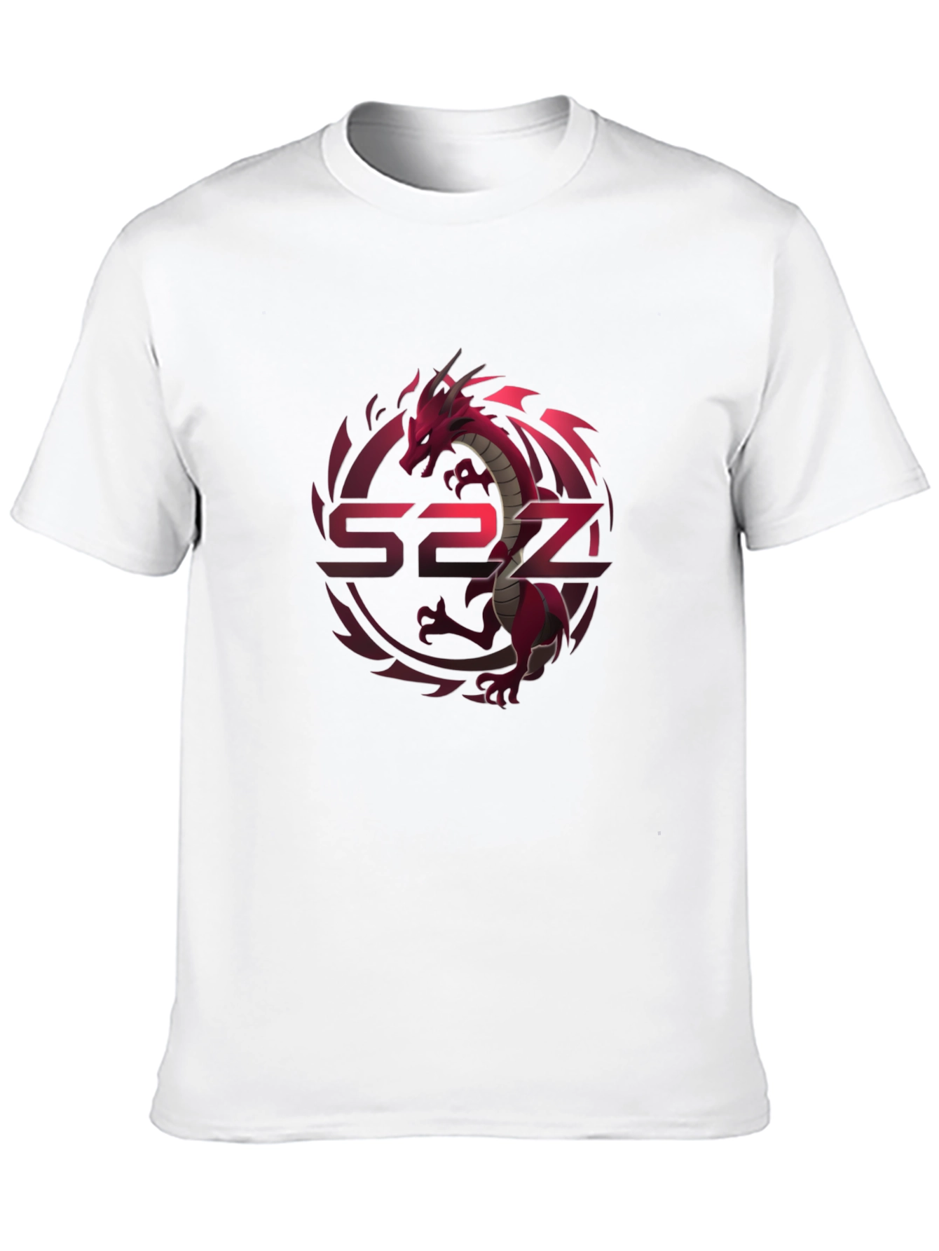 Red Dragon Graphic Print Black T-Shirt