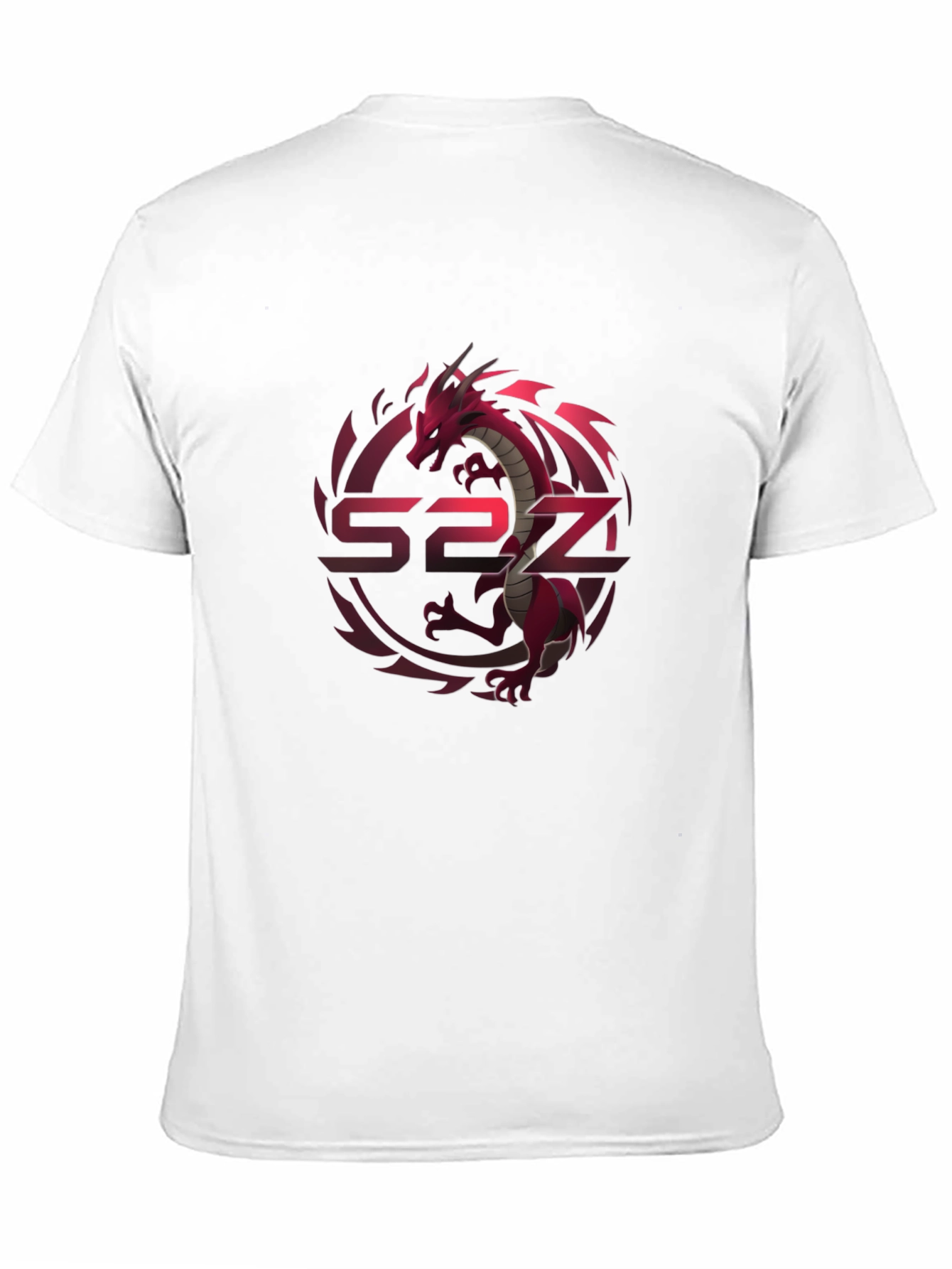 Red Dragon Graphic Print Black T-Shirt