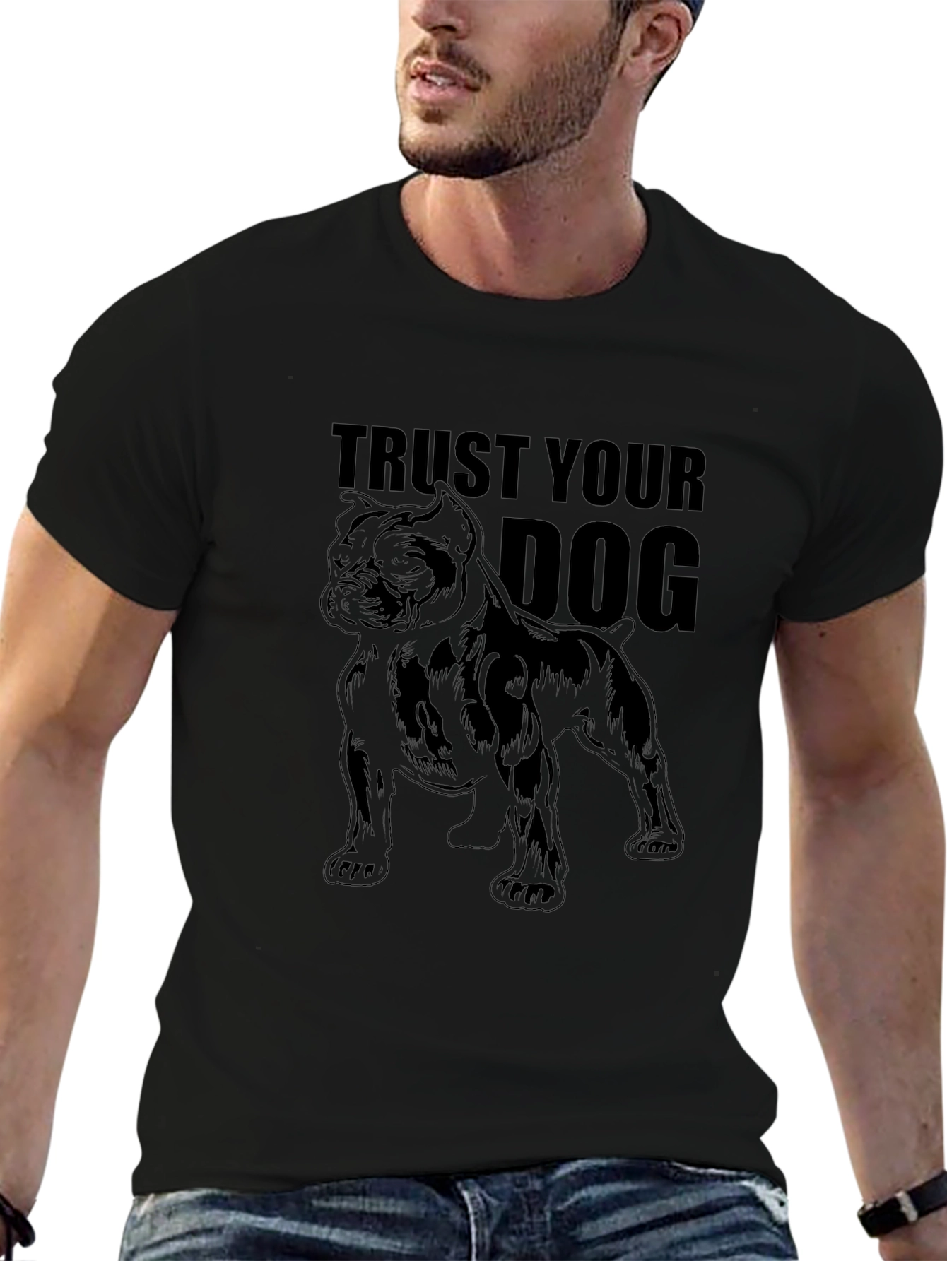 Trust Your Dog Black T-Shirt