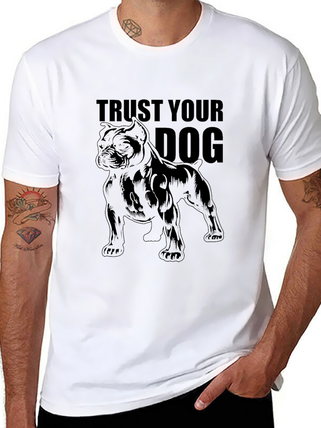 Trust Your Dog Black T-Shirt