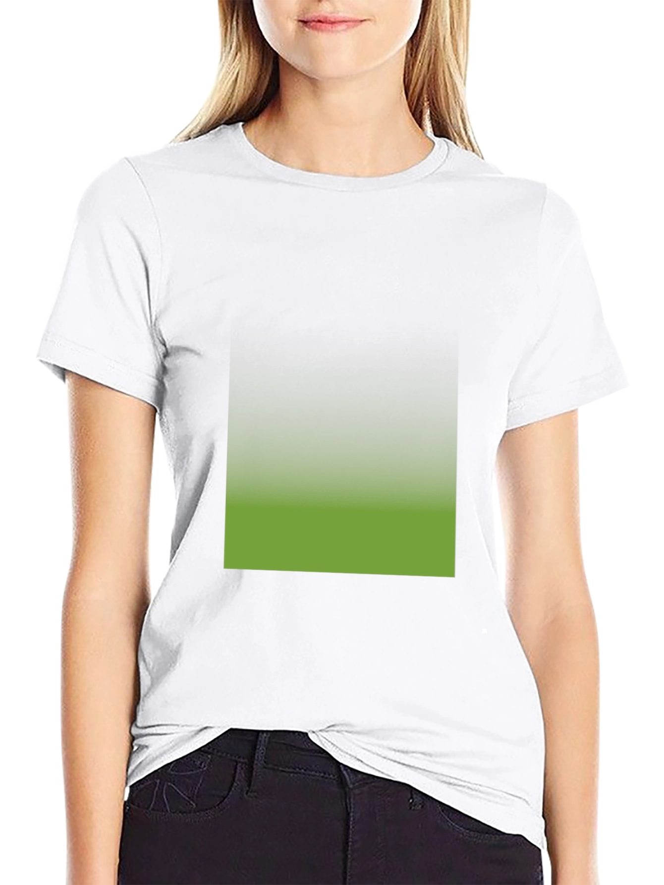 Black T-Shirt with Gradient Square Design
