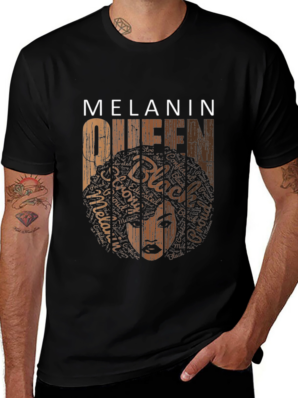 Melanin Queen Graphic Tee - Black Pride Shirt