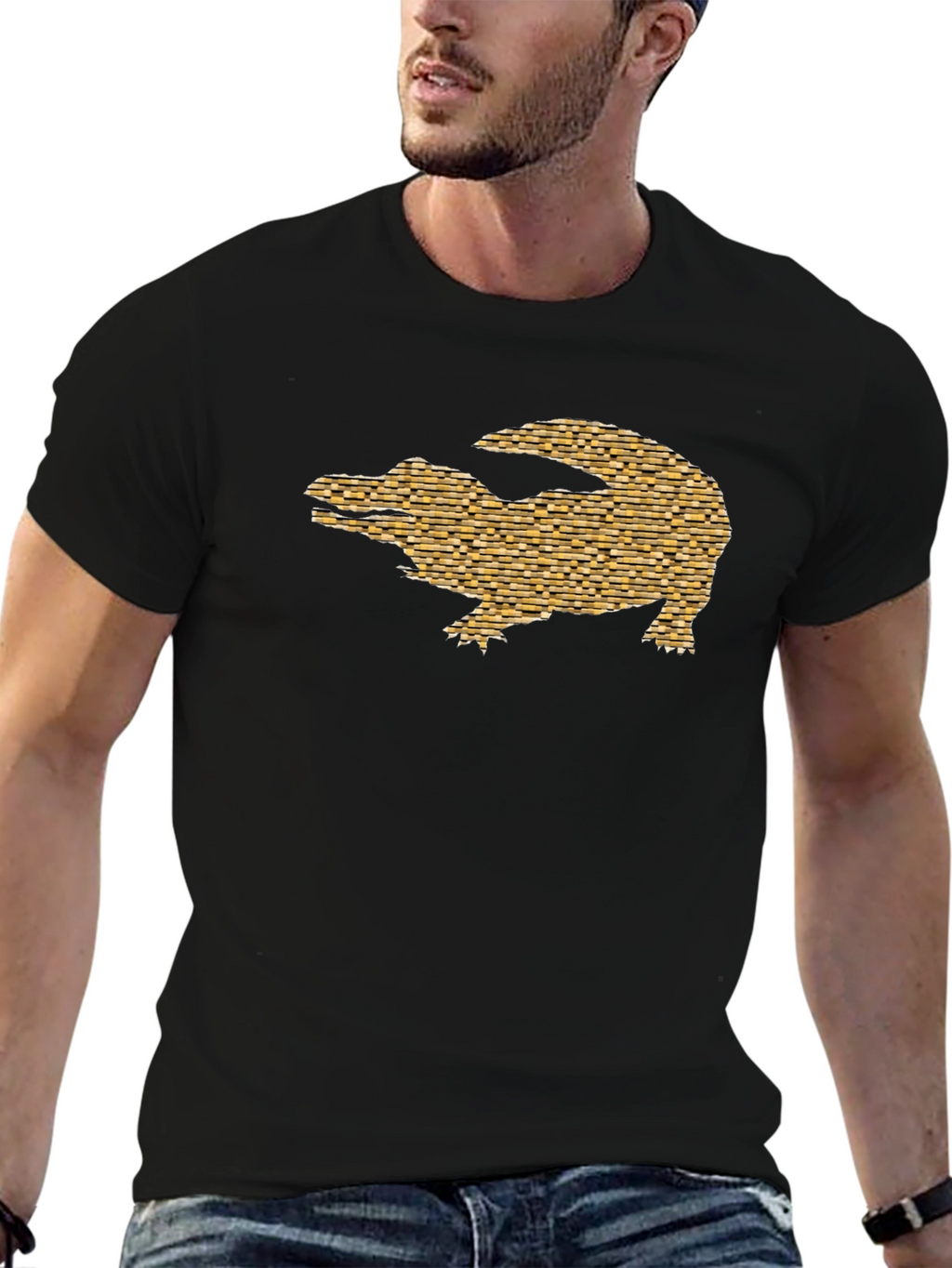 Alligator Brick Tee - Modern Graphic Print