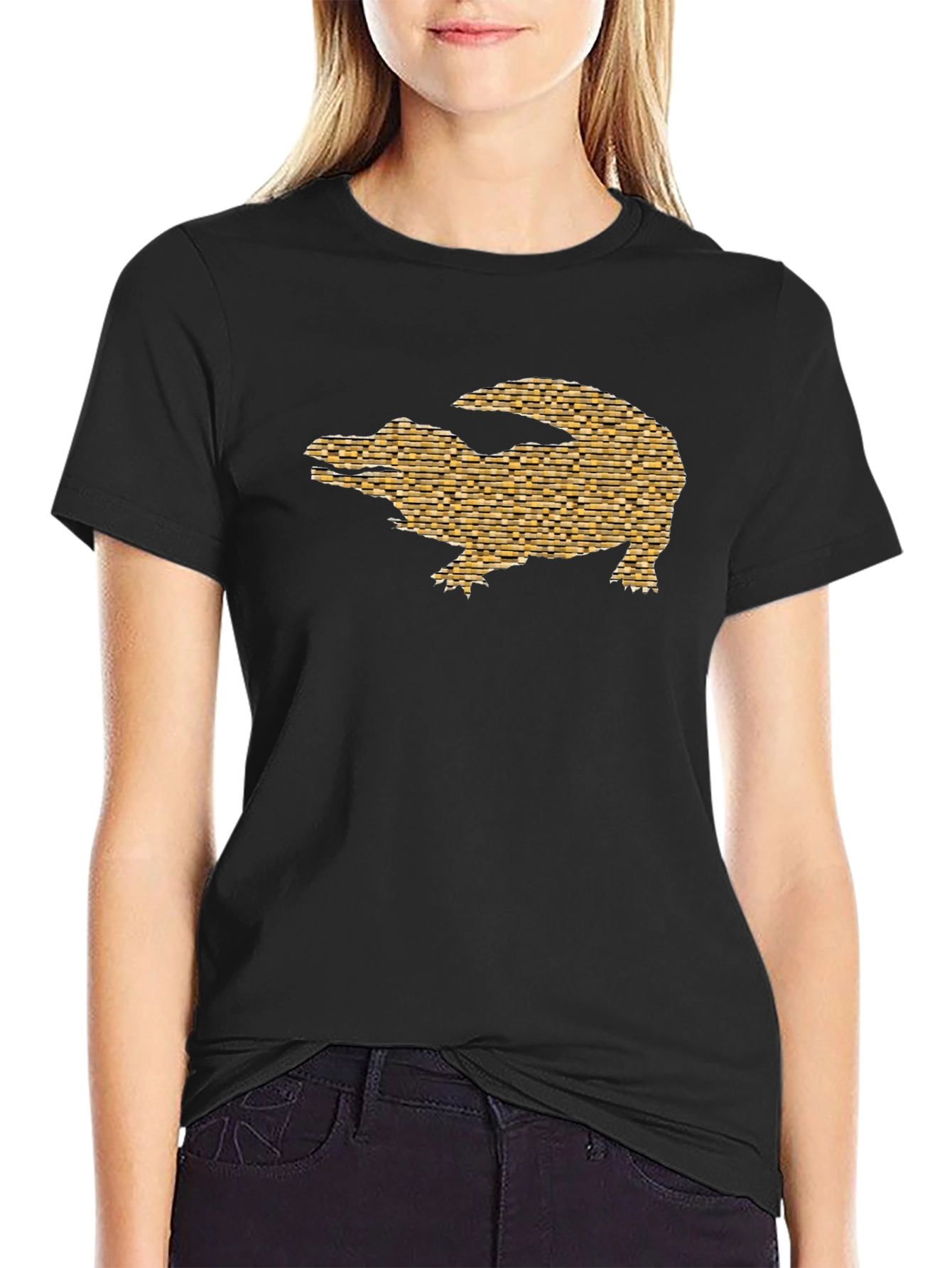 Alligator Brick Tee - Modern Graphic Print