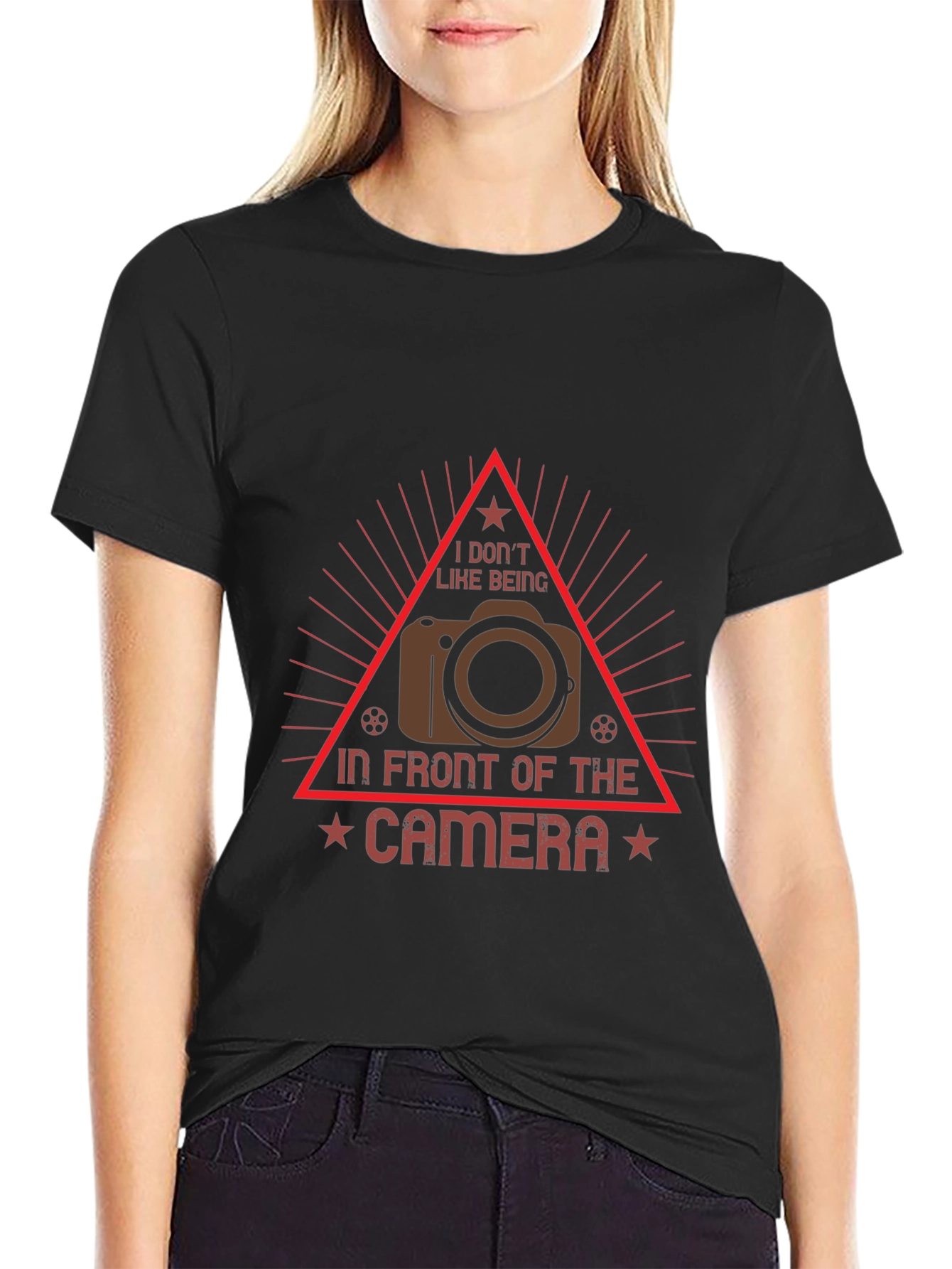 Funny Photographer T-Shirt: I Dont Like Being In Front of the Camera
