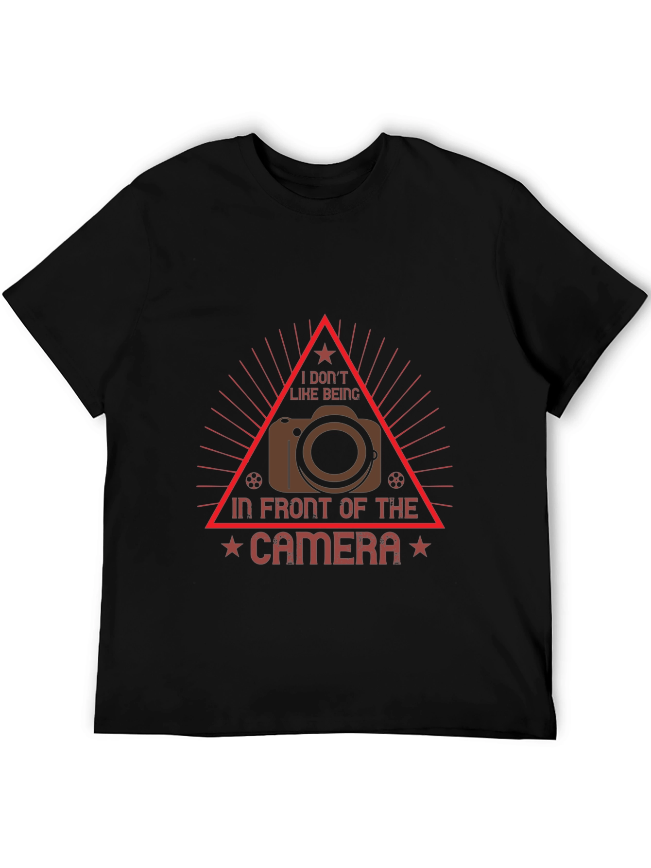 Funny Photographer T-Shirt: I Dont Like Being In Front of the Camera