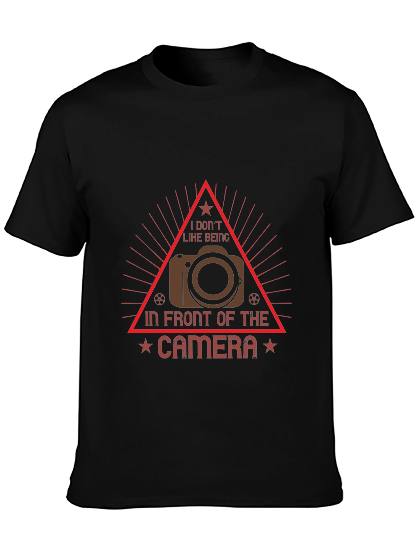 Funny Photographer T-Shirt: I Dont Like Being In Front of the Camera