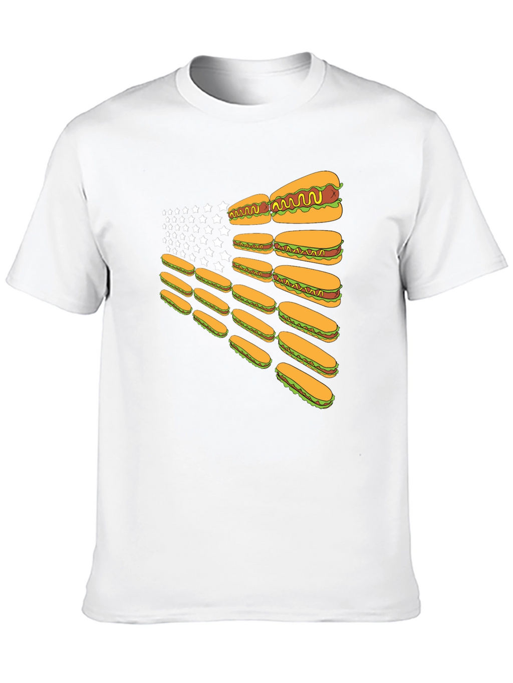 Hot Dog American Flag T-Shirt