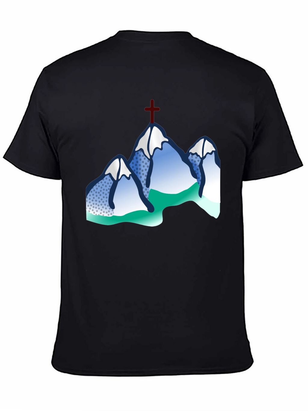 Mountain Cross Graphic Tee - Black
