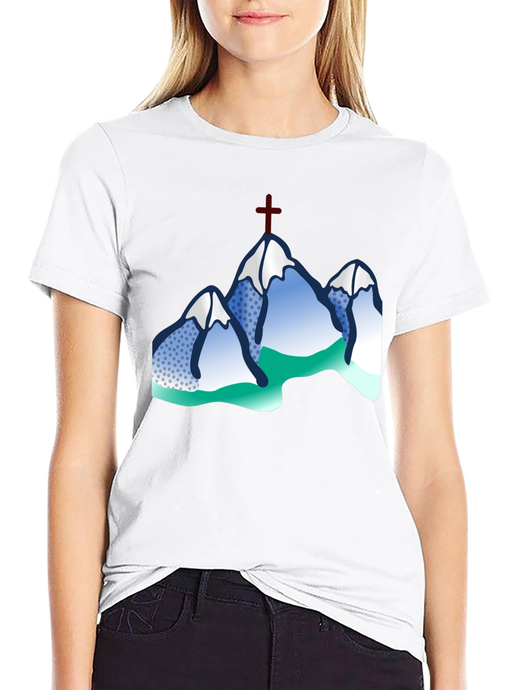 Mountain Cross Graphic Tee - Black