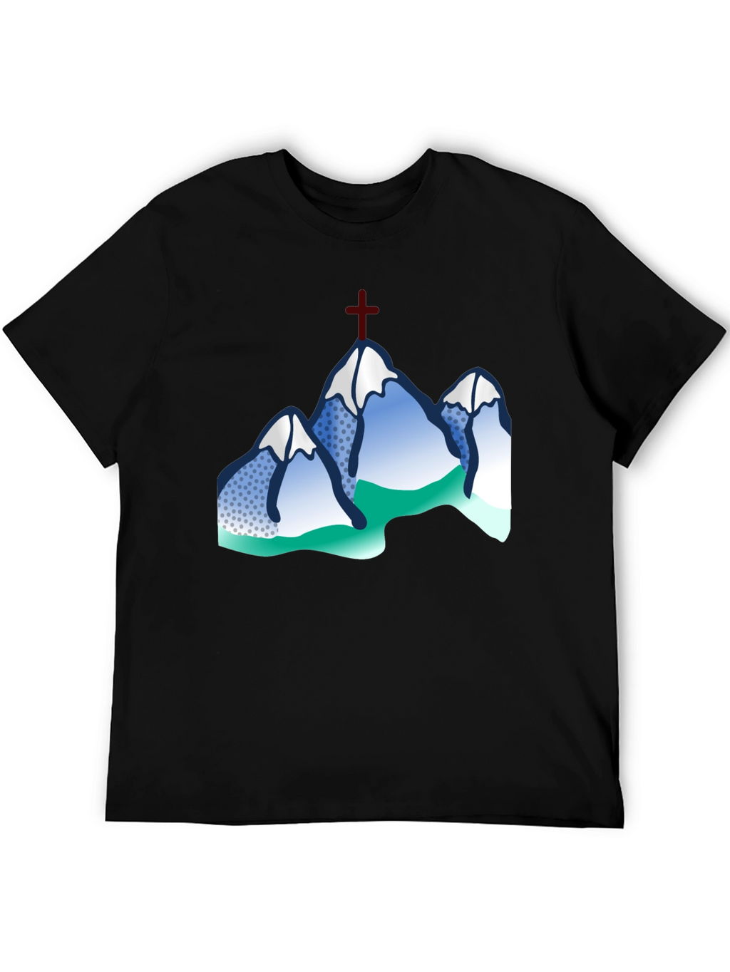 Mountain Cross Graphic Tee - Black
