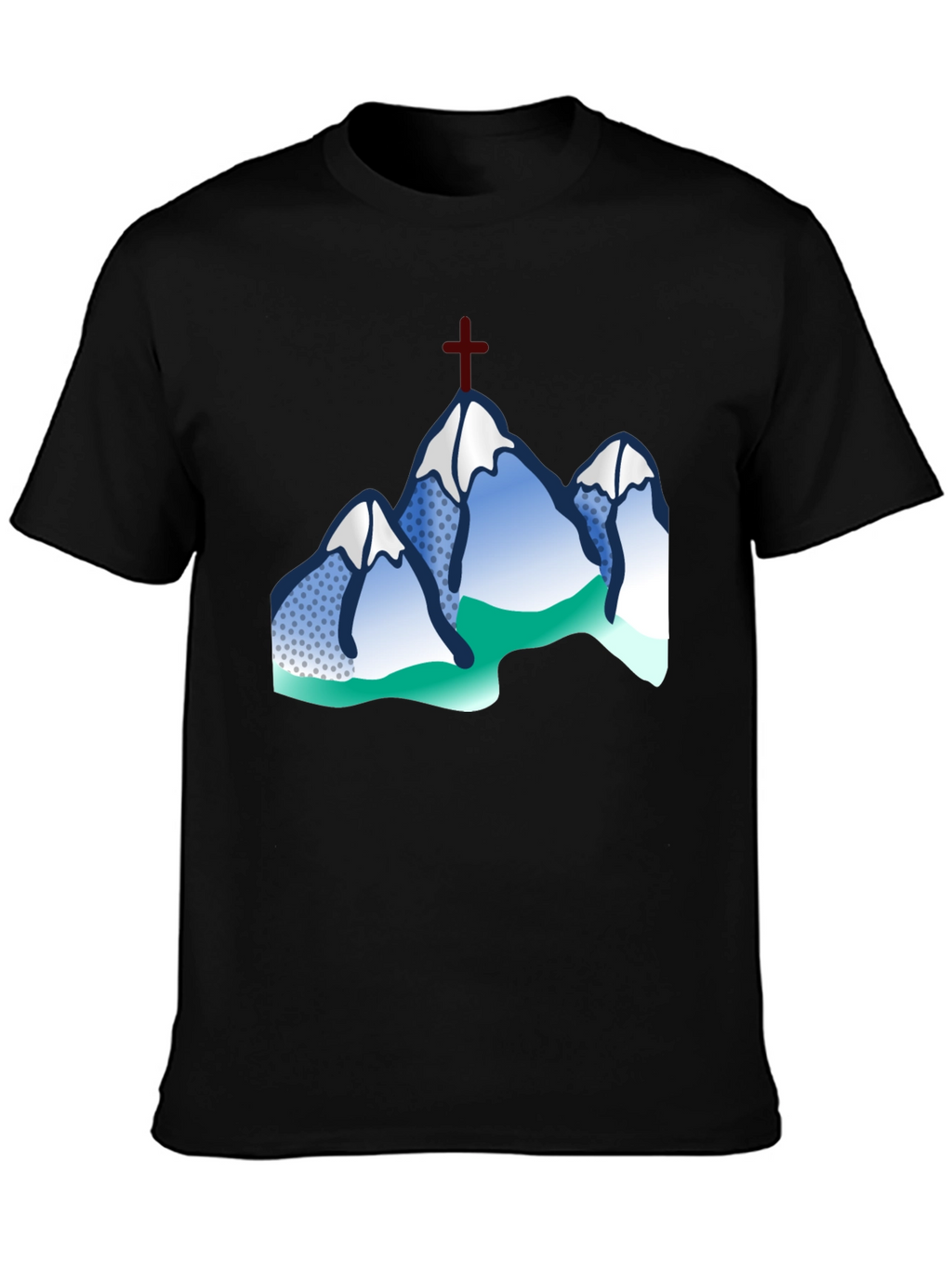 Mountain Cross Graphic Tee - Black