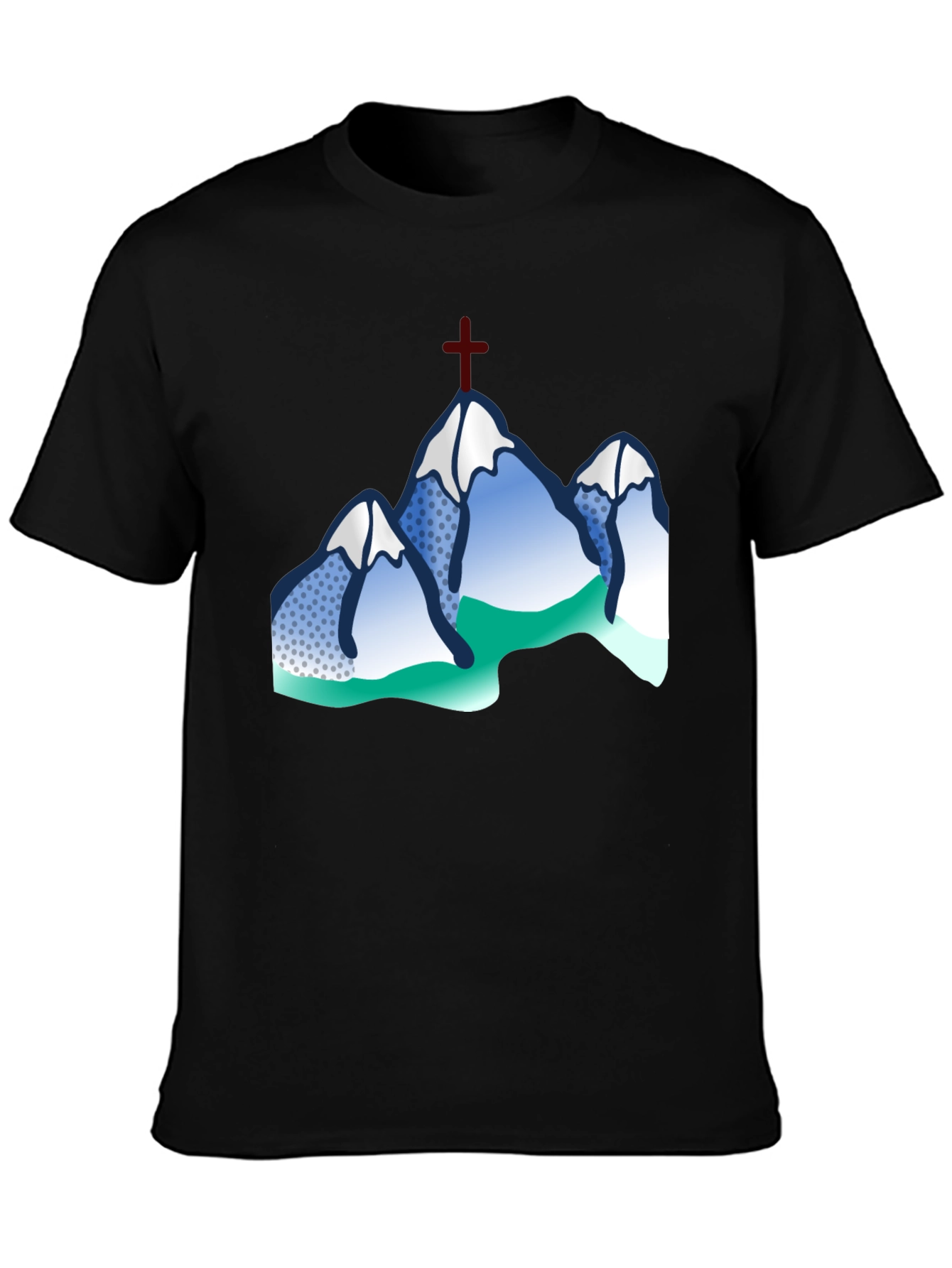 Mountain Cross Graphic Tee - Black