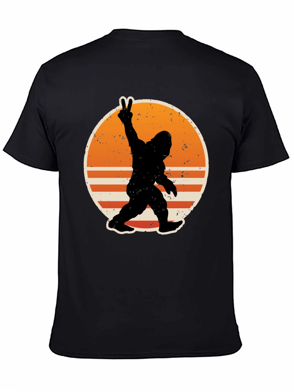 Bigfoot Peace Sign Graphic T-Shirt
