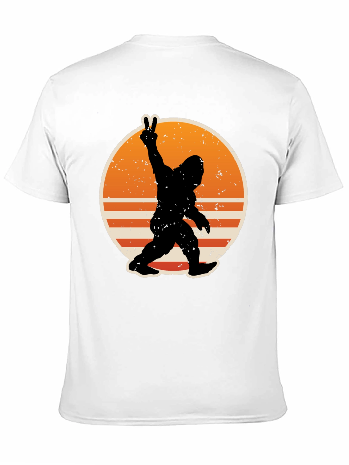 Bigfoot Peace Sign Graphic T-Shirt