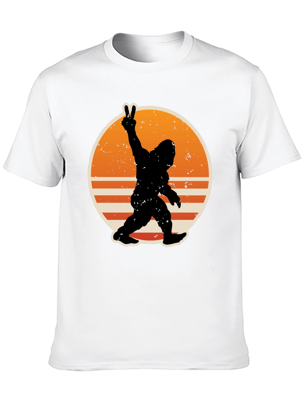 Bigfoot Peace Sign Graphic T-Shirt