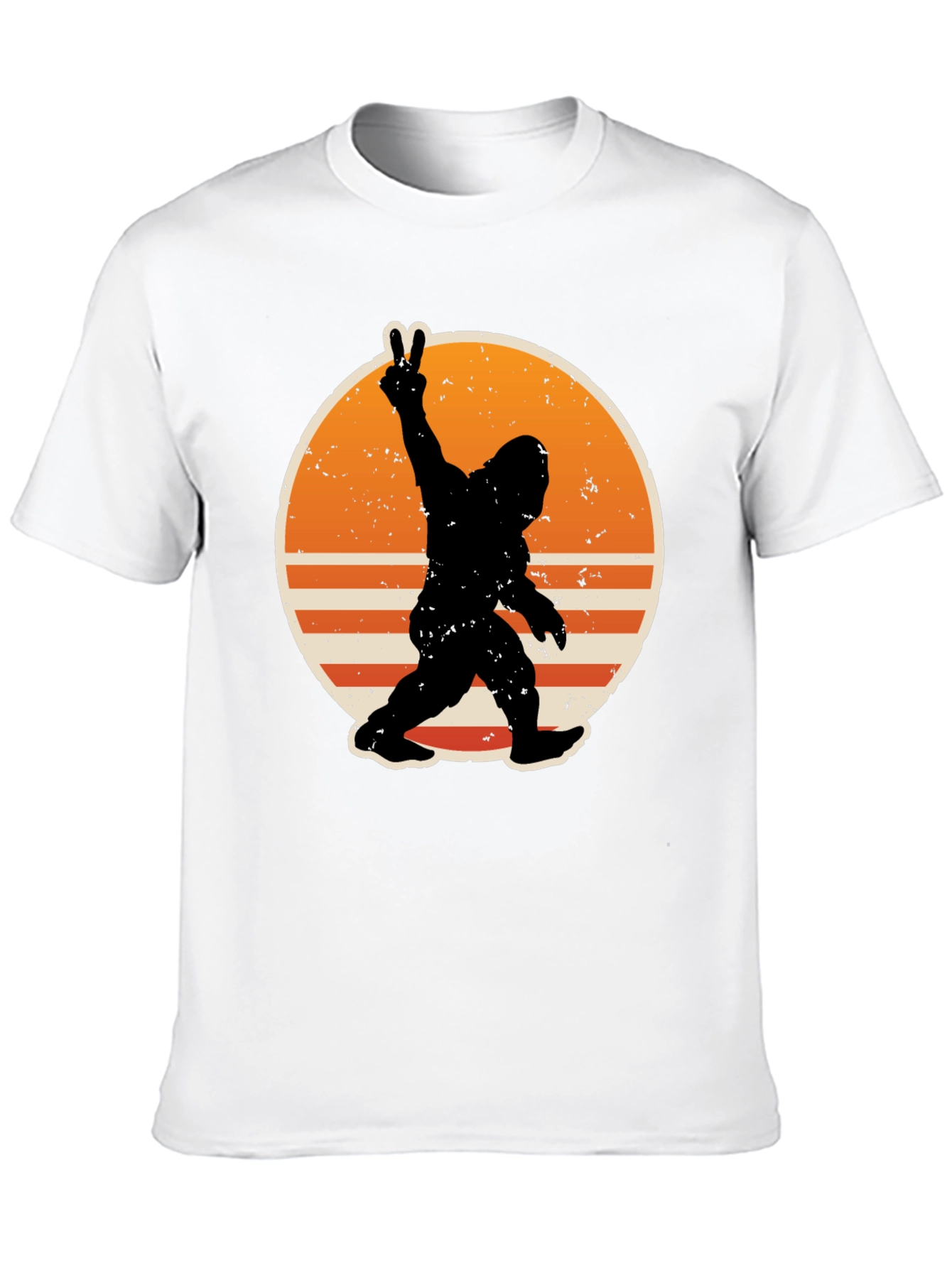 Bigfoot Peace Sign Graphic T-Shirt
