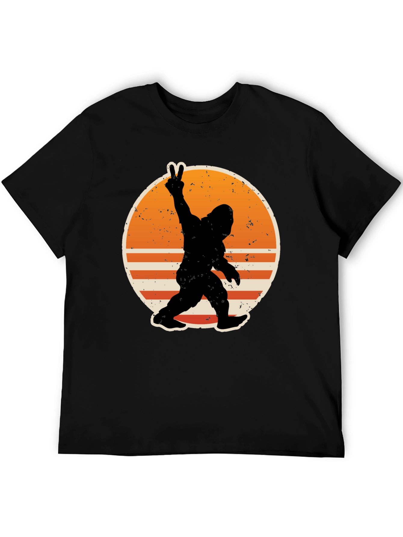 Bigfoot Peace Sign Graphic T-Shirt