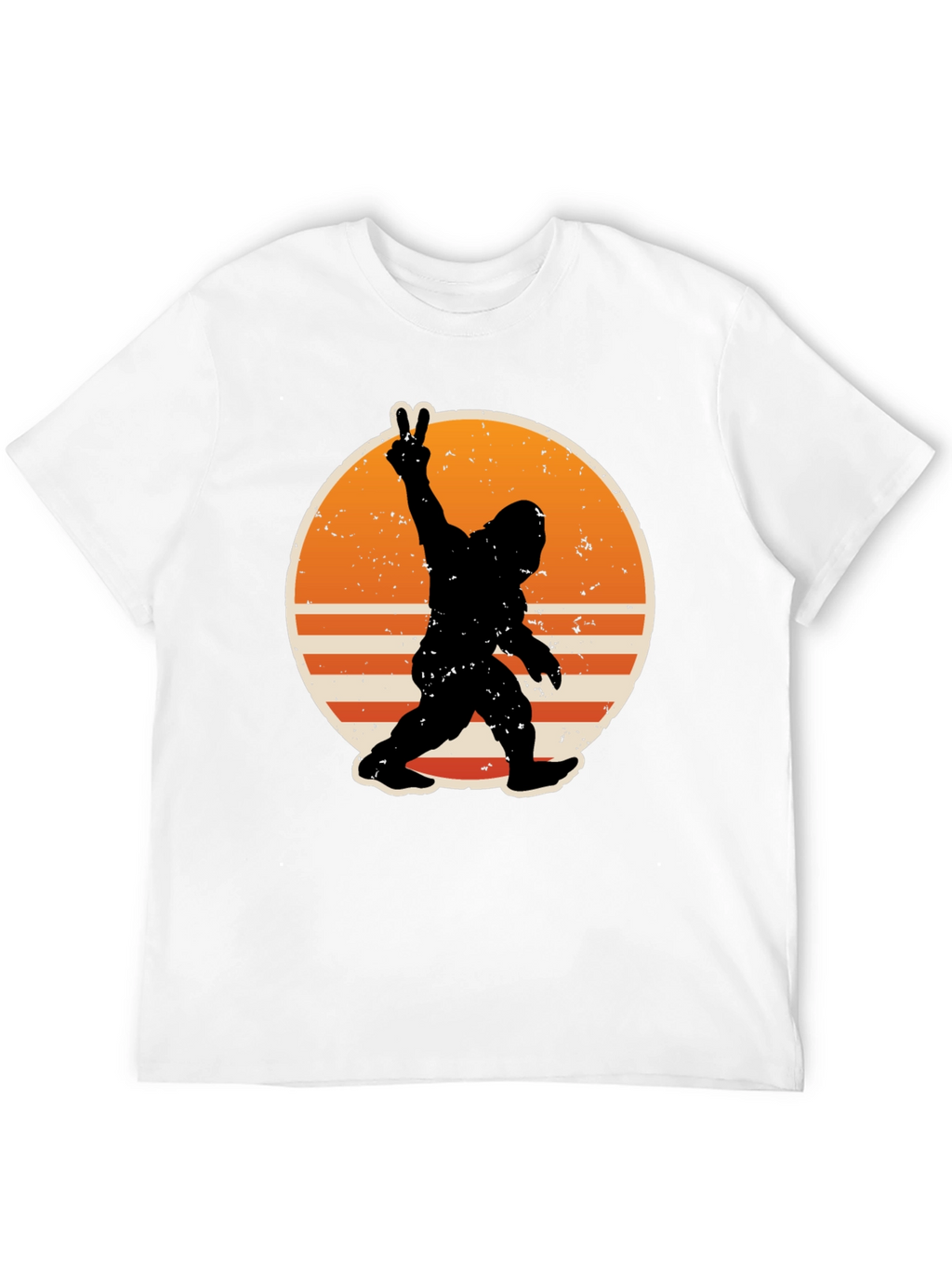 Bigfoot Peace Sign Graphic T-Shirt