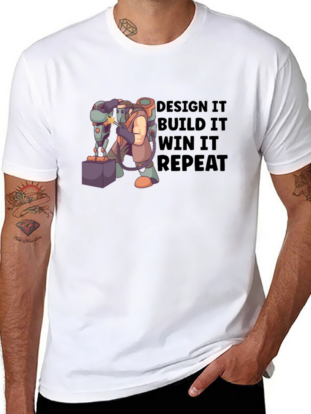 Design Build Win Repeat T-Shirt