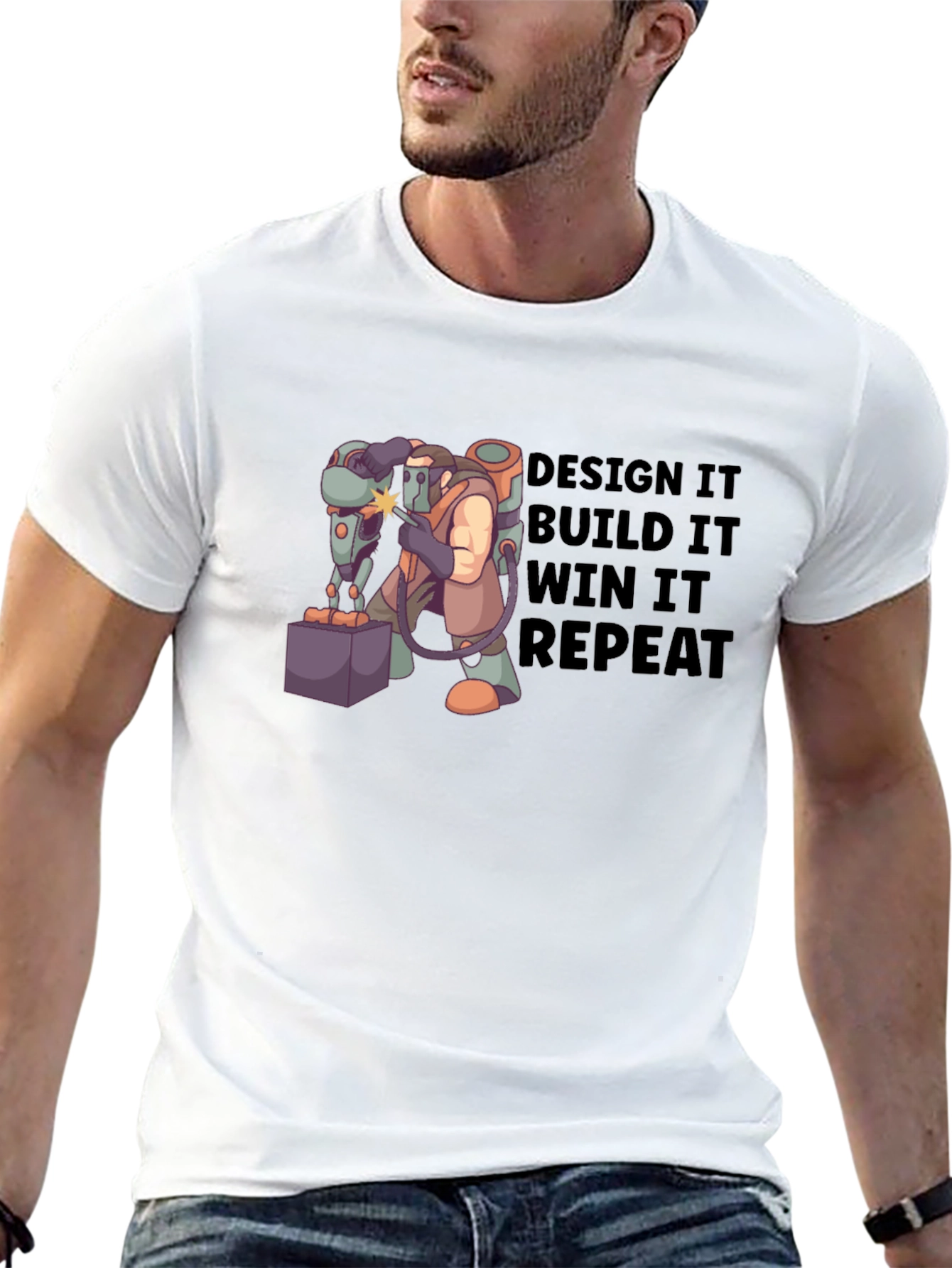 Design Build Win Repeat T-Shirt
