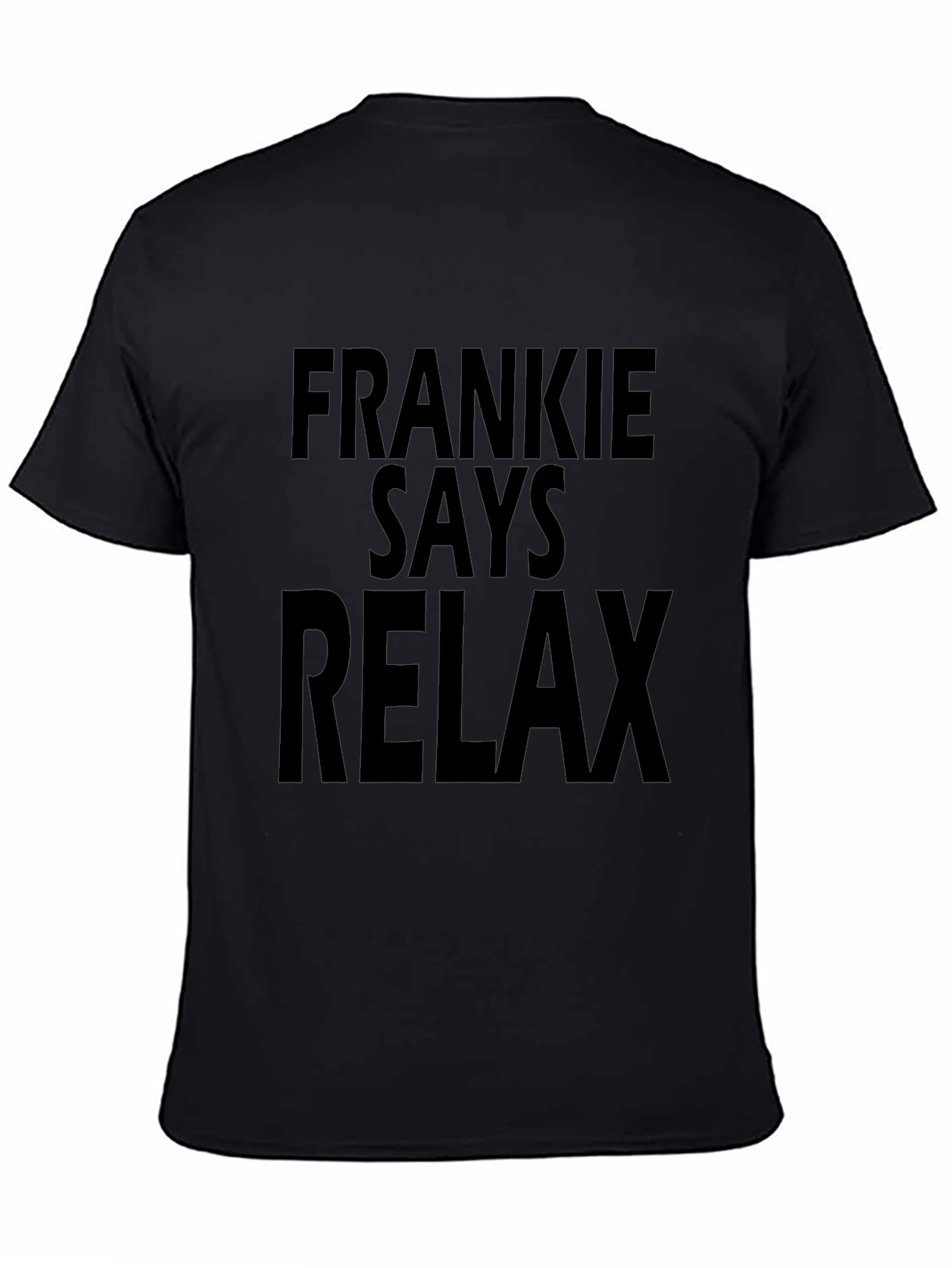 Frankie Says Relax Graphic T-Shirt - Black Crew Neck Tee