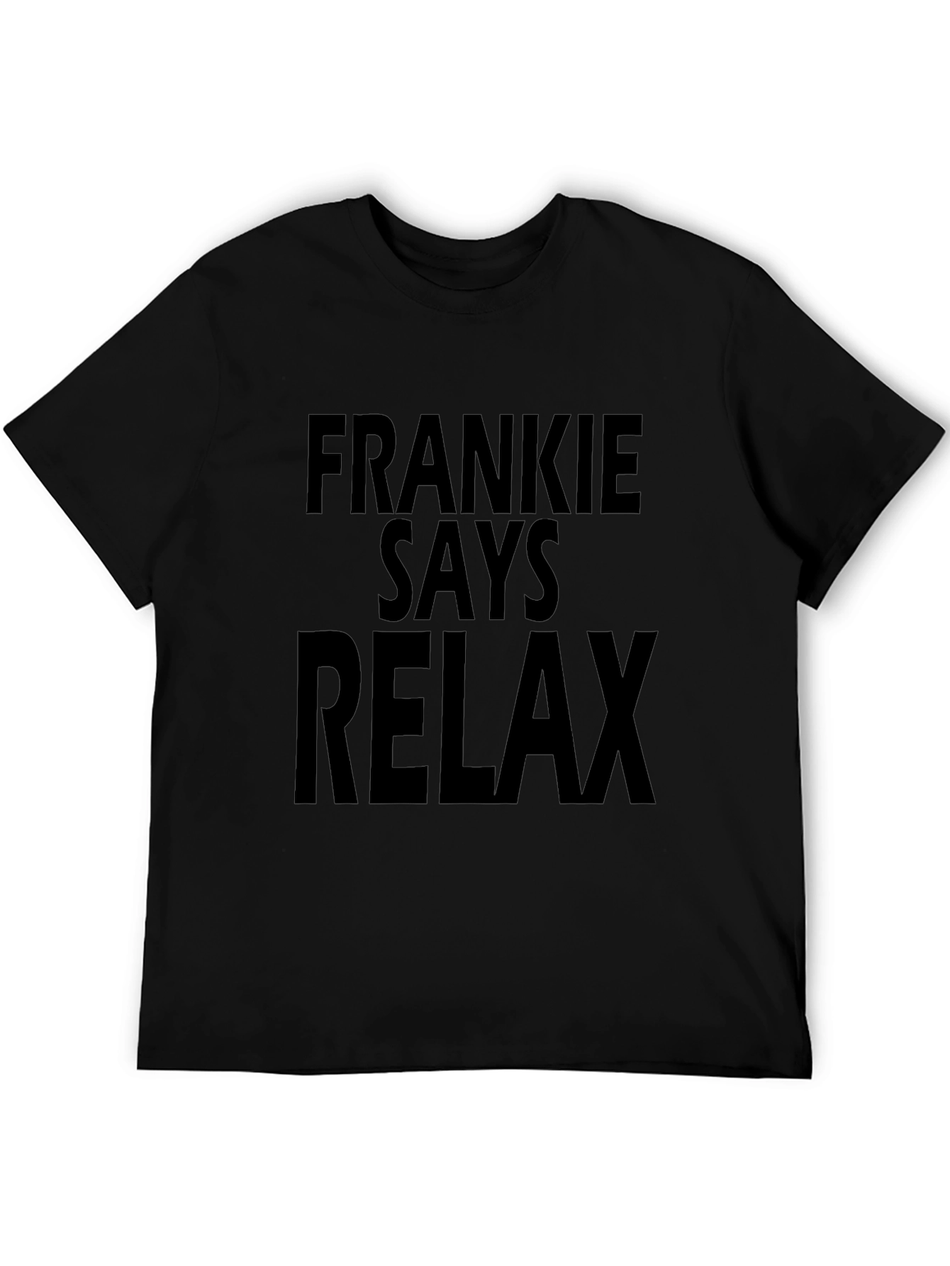 Frankie Says Relax Graphic T-Shirt - Black Crew Neck Tee