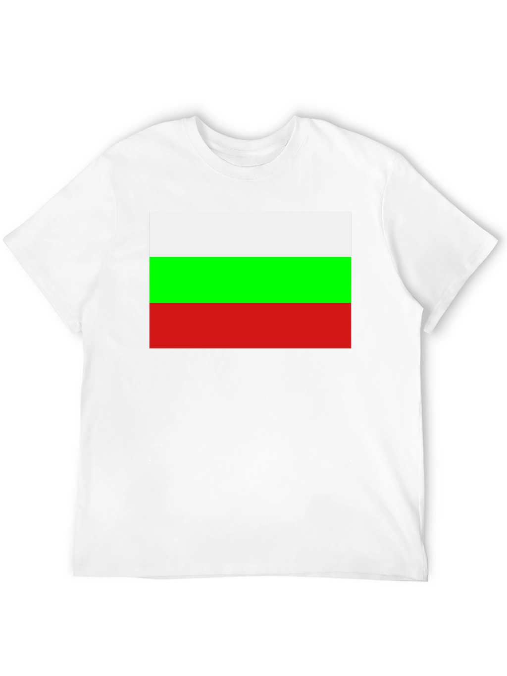 Bulgaria Flag Graphic Tee - Black Cotton T-Shirt