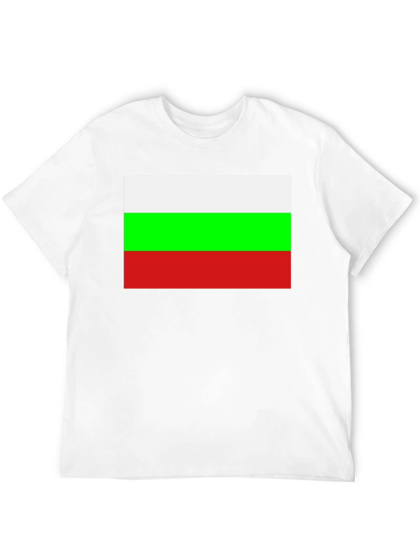 Bulgaria Flag Graphic Tee - Black Cotton T-Shirt