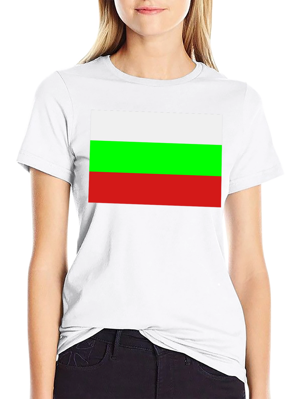 Bulgaria Flag Graphic Tee - Black Cotton T-Shirt