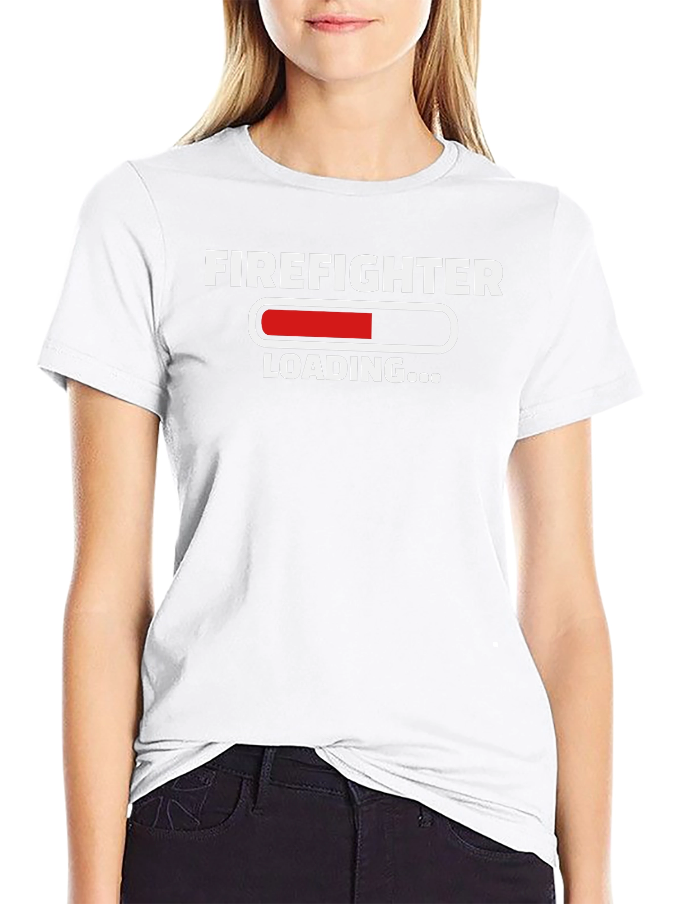 Firefighter Loading T-Shirt - Black Cotton Tee