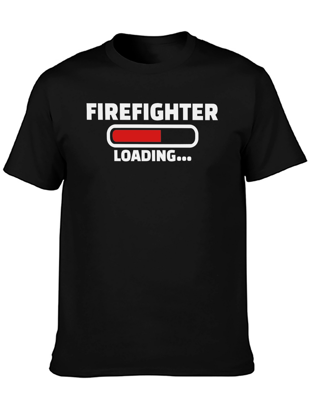 Firefighter Loading T-Shirt - Black Cotton Tee