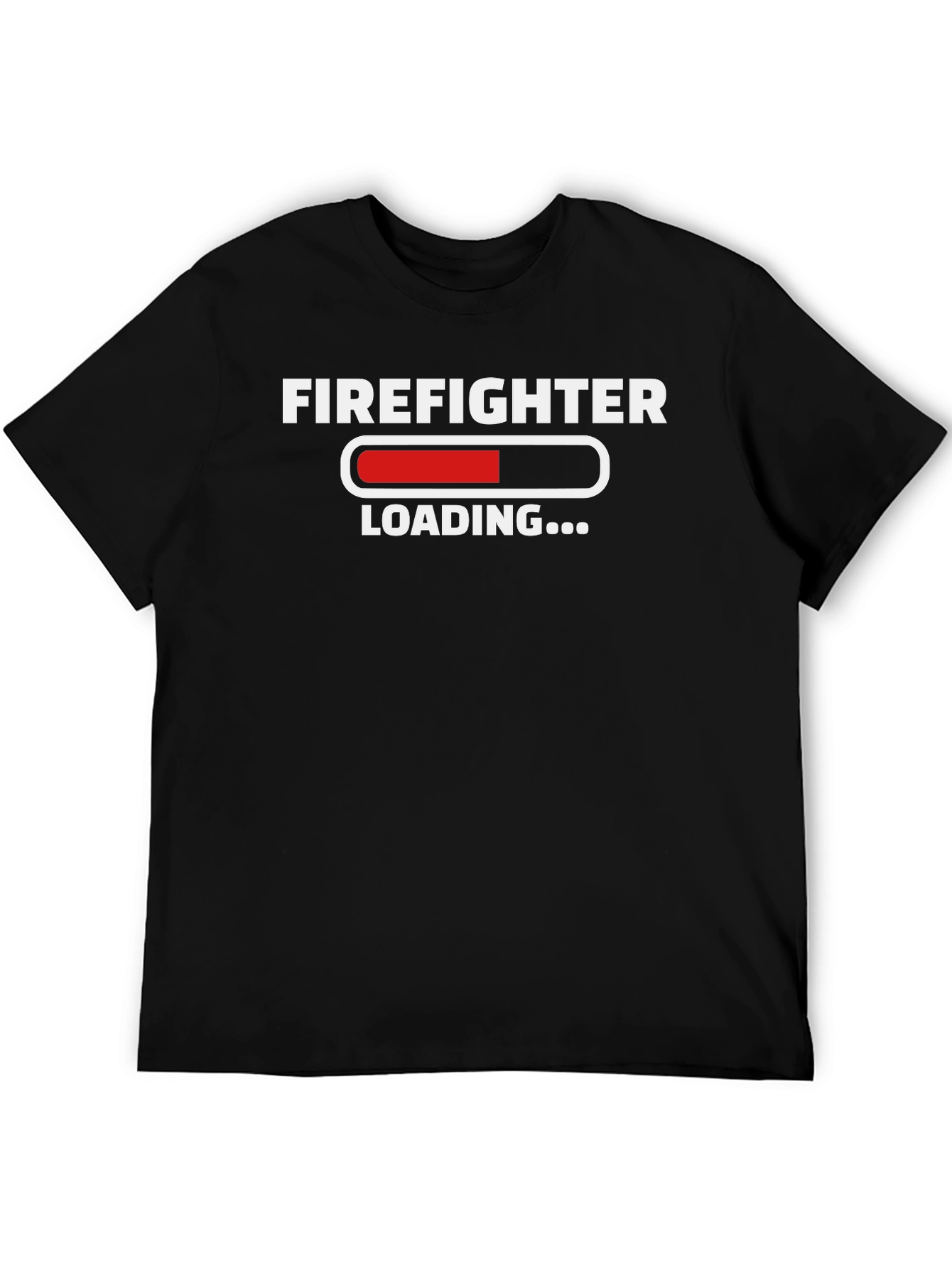 Firefighter Loading T-Shirt - Black Cotton Tee