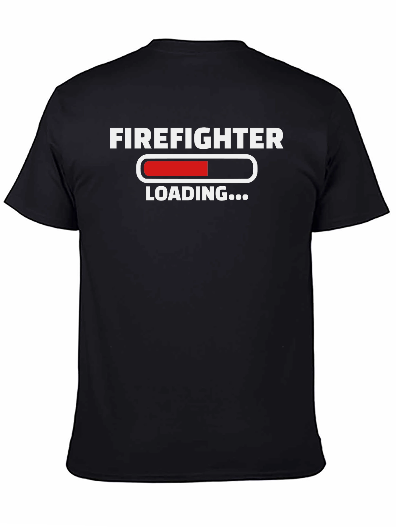 Firefighter Loading T-Shirt - Black Cotton Tee