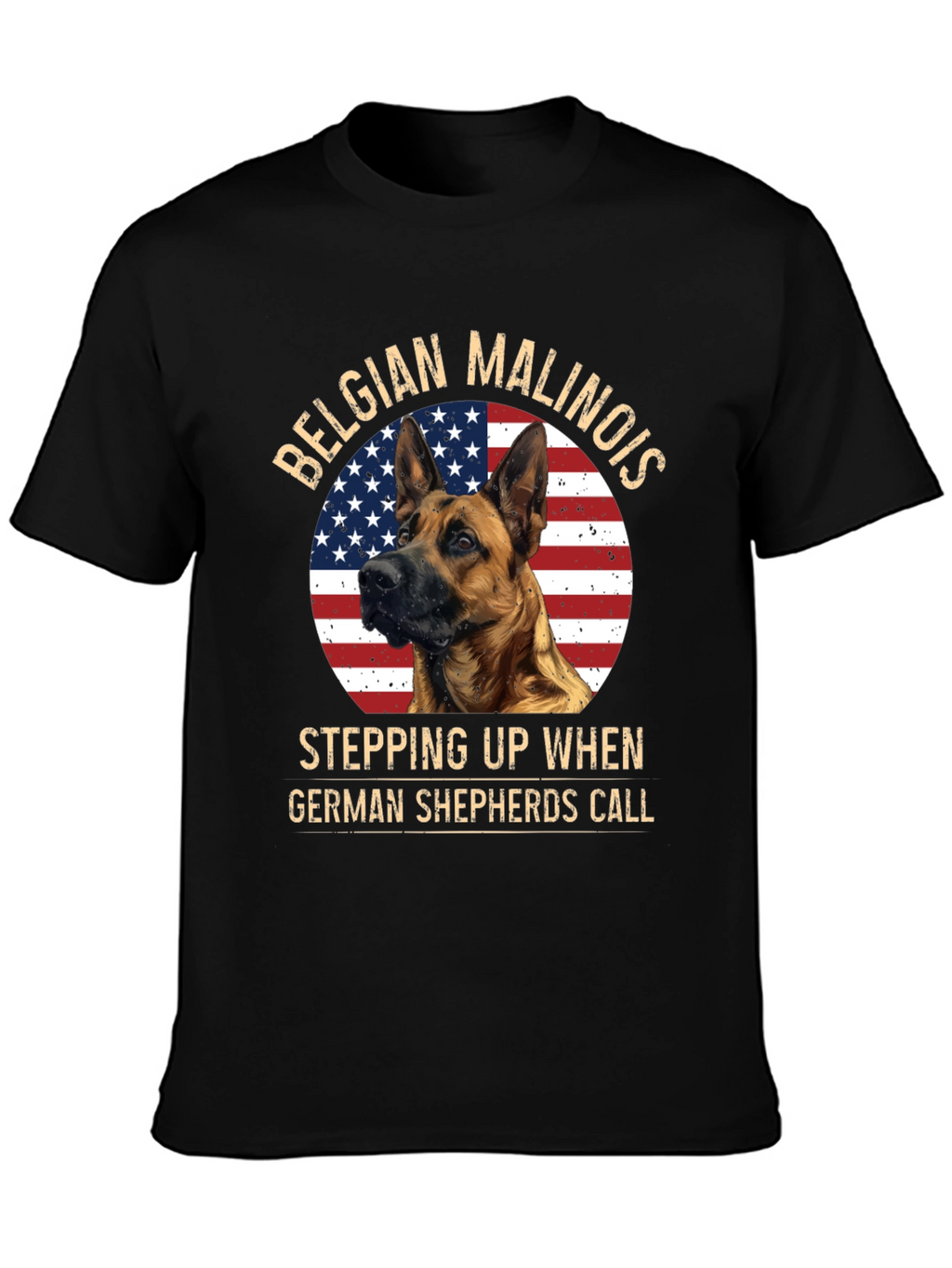 Belgian Malinois Patriotic Dog T-Shirt