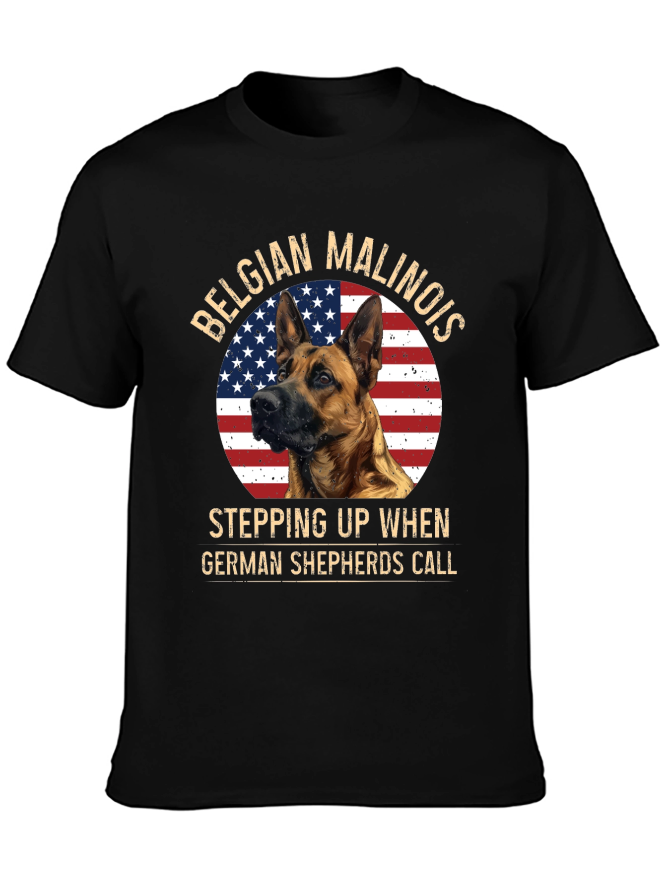 Belgian Malinois Patriotic Dog T-Shirt