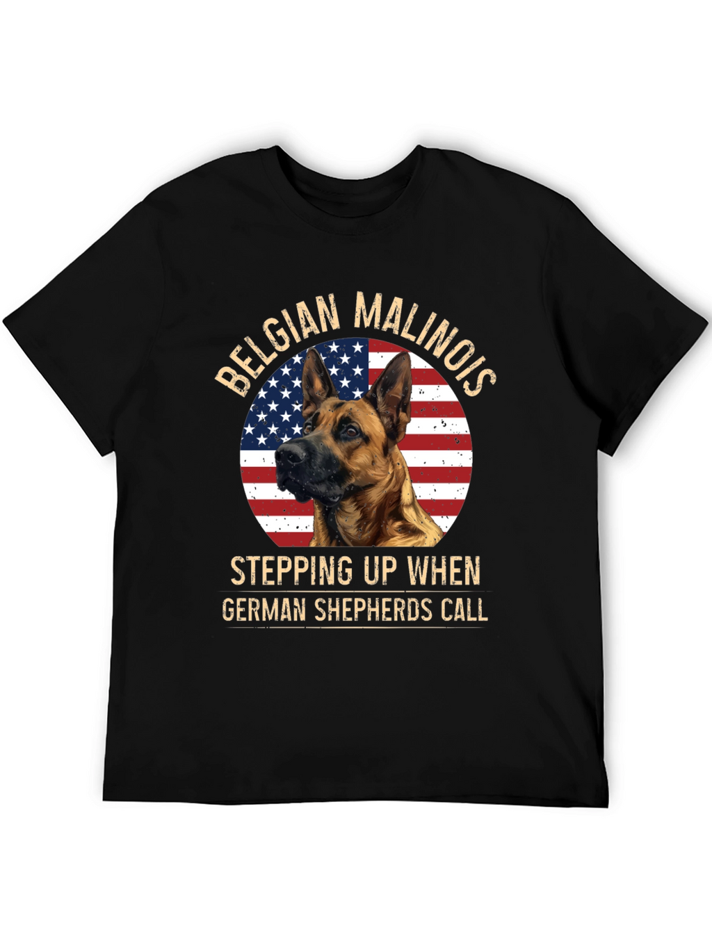Belgian Malinois Patriotic Dog T-Shirt