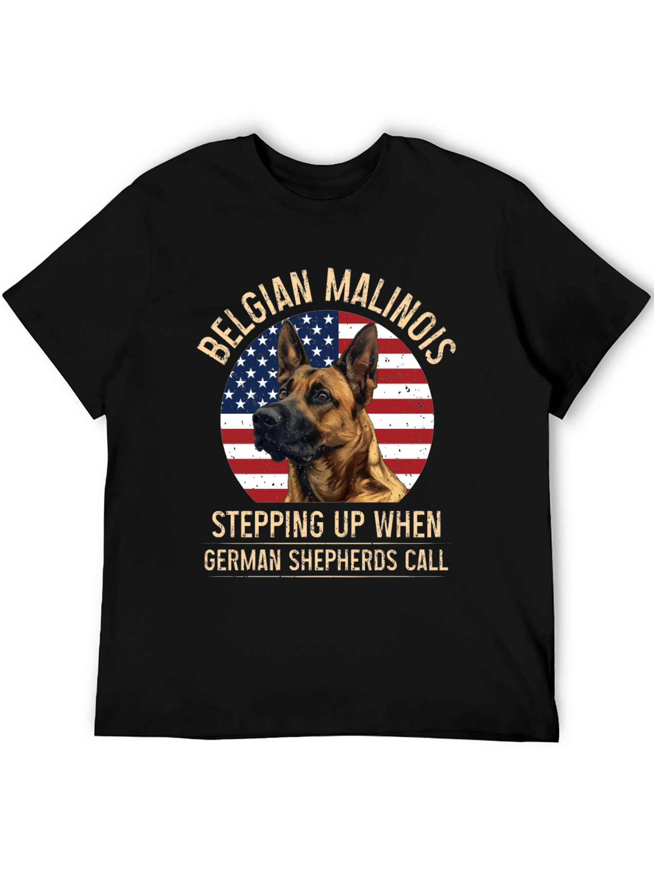 Belgian Malinois Patriotic Dog T-Shirt