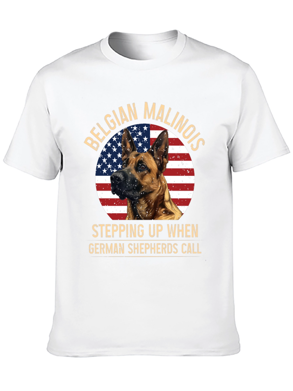Belgian Malinois Patriotic Dog T-Shirt